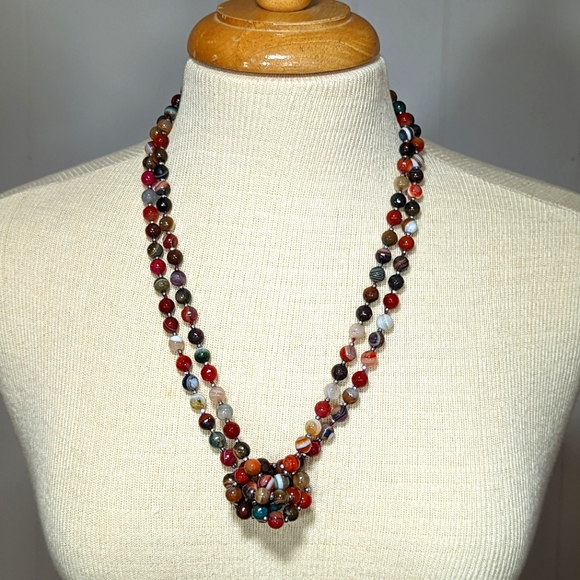 Faceted Gemstone Long Necklace - Picture 5 of 8